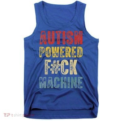 Autism Powered Fck Machine Retro Health Tank Top