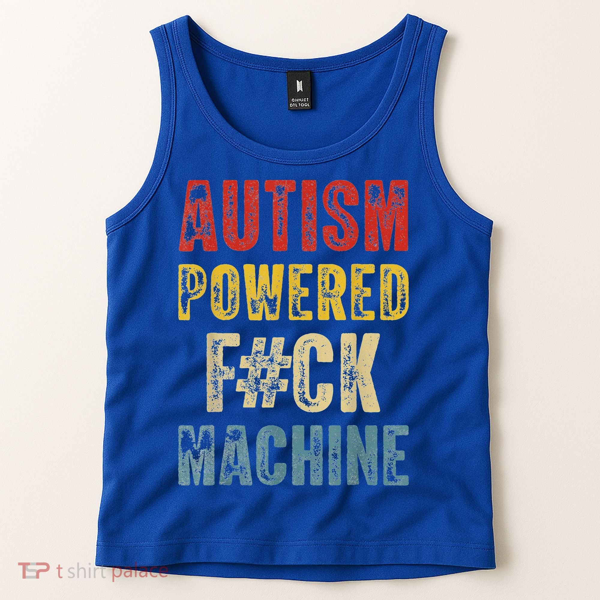 Autism Powered Fck Machine Retro Health Tank Top
