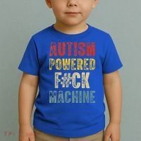 Autism Powered Fck Machine Retro Health Toddler T-Shirt thumb 2