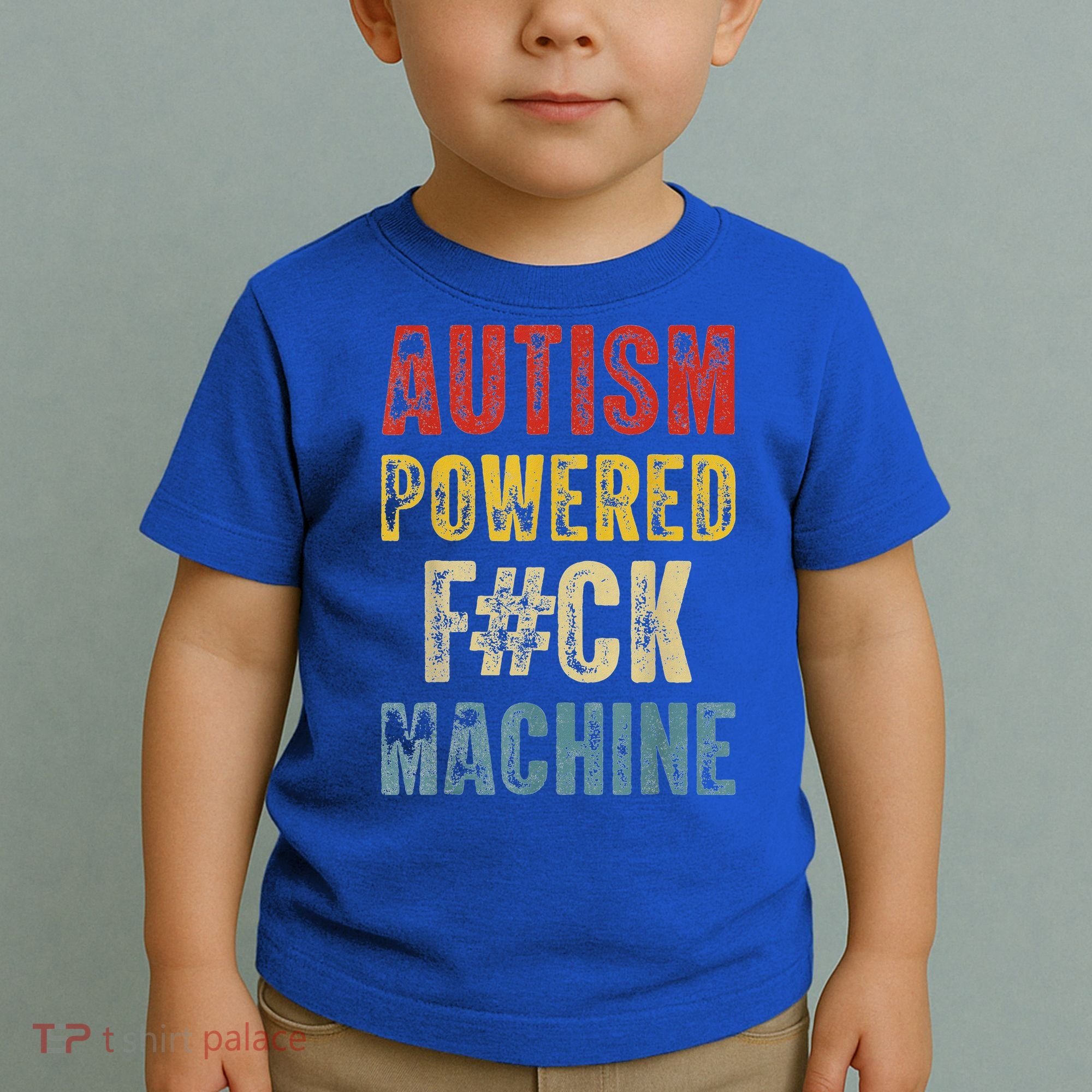 Autism Powered Fck Machine Retro Health Toddler T-Shirt