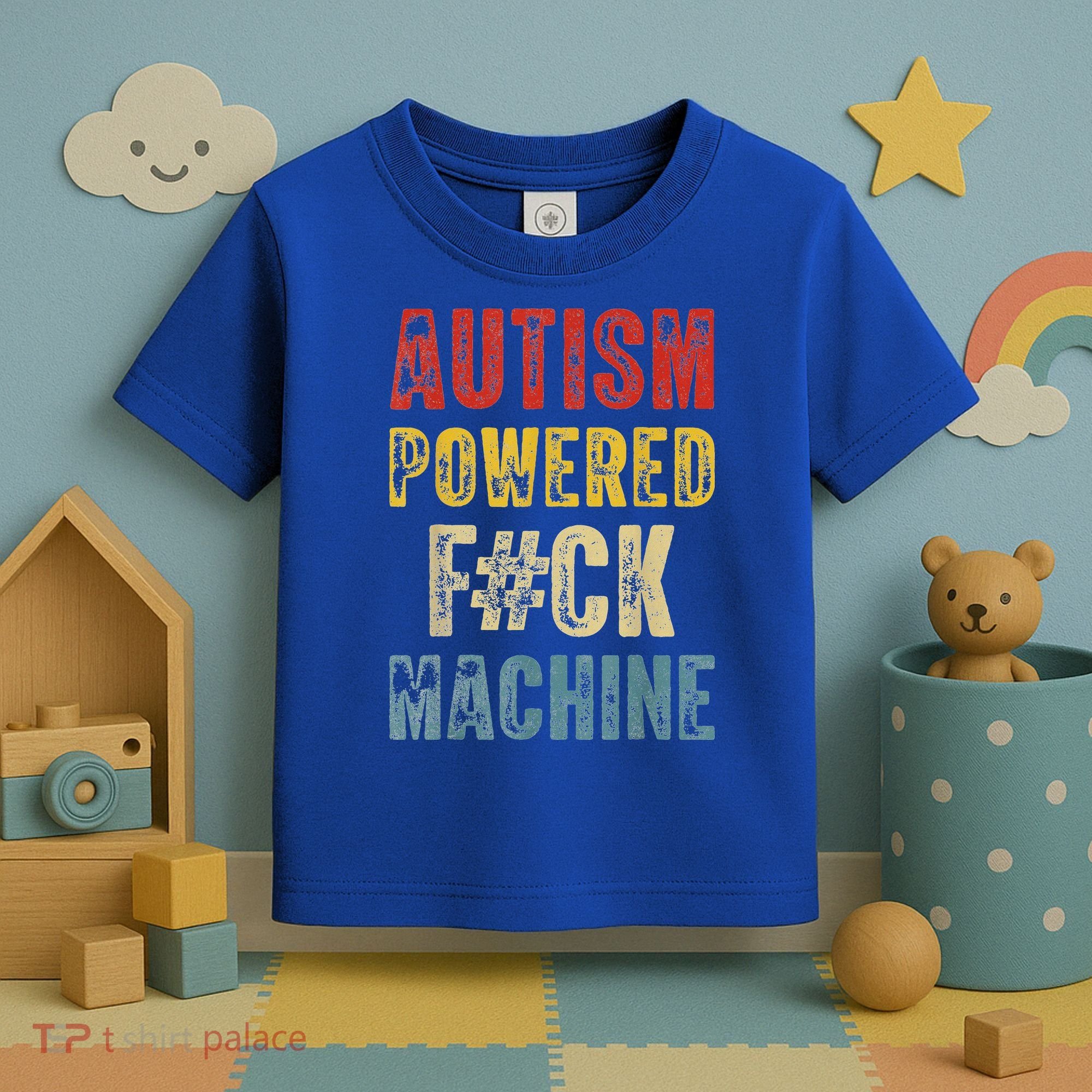 Autism Powered Fck Machine Retro Health Toddler T-Shirt