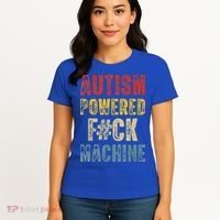 Autism Powered Fck Machine Retro Health Women's T-Shirt thumb 4