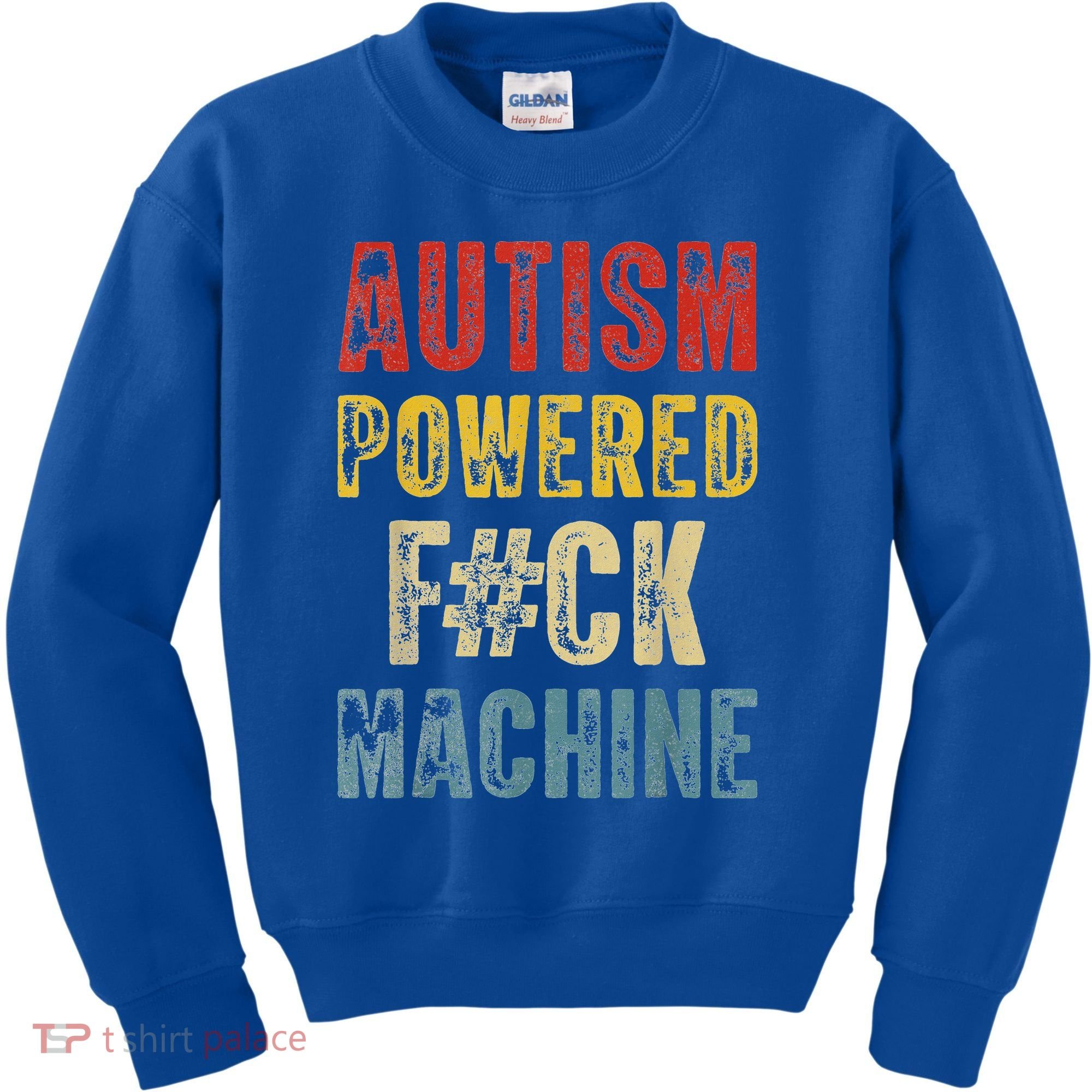 Autism Powered Fck Machine Retro Health Kids Sweatshirt