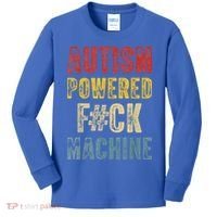 Autism Powered Fck Machine Retro Health Kids Long Sleeve Shirt thumb 0