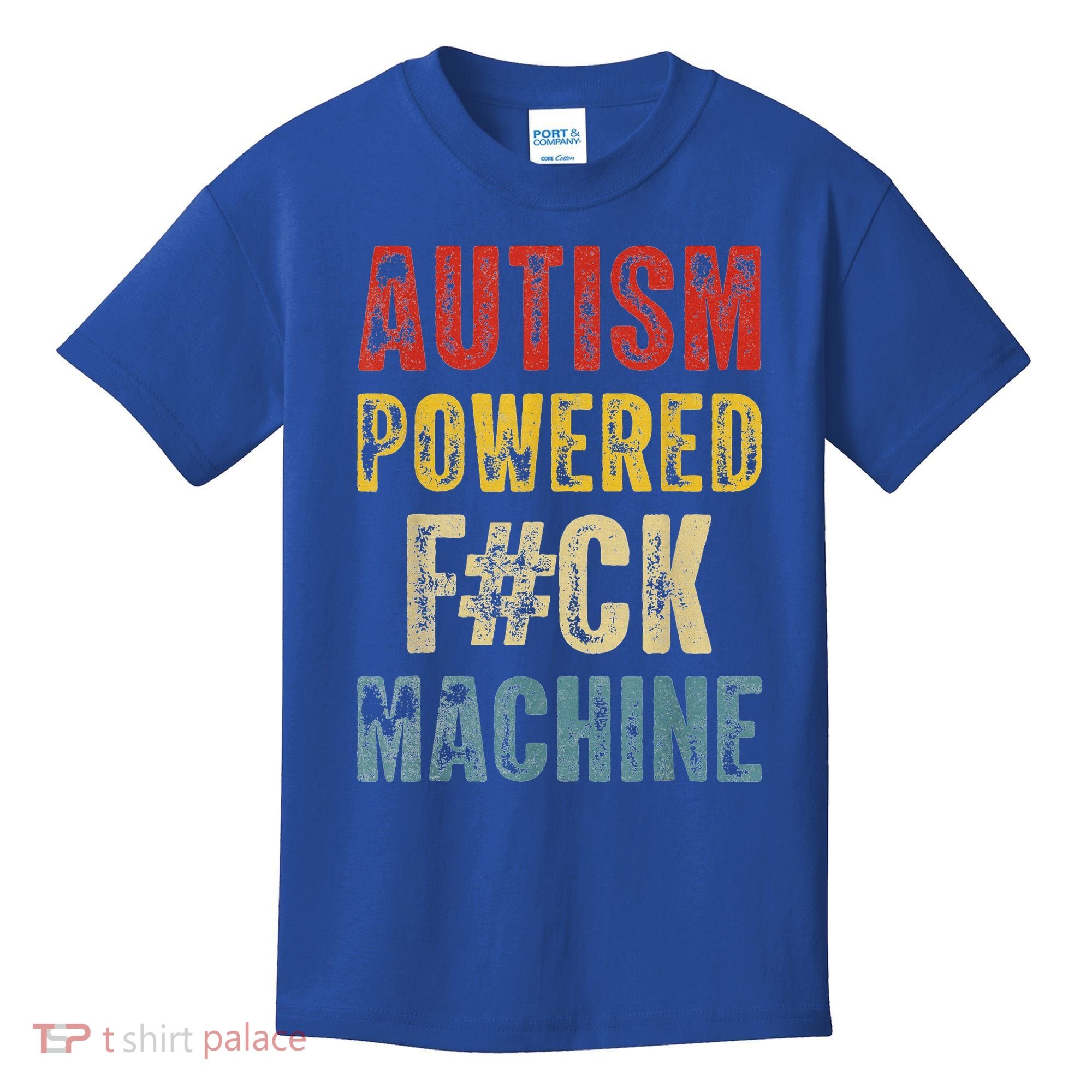 Autism Powered Fck Machine Retro Health Kids T-Shirt