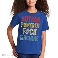 Autism Powered Fck Machine Retro Health Kids T-Shirt thumb 2