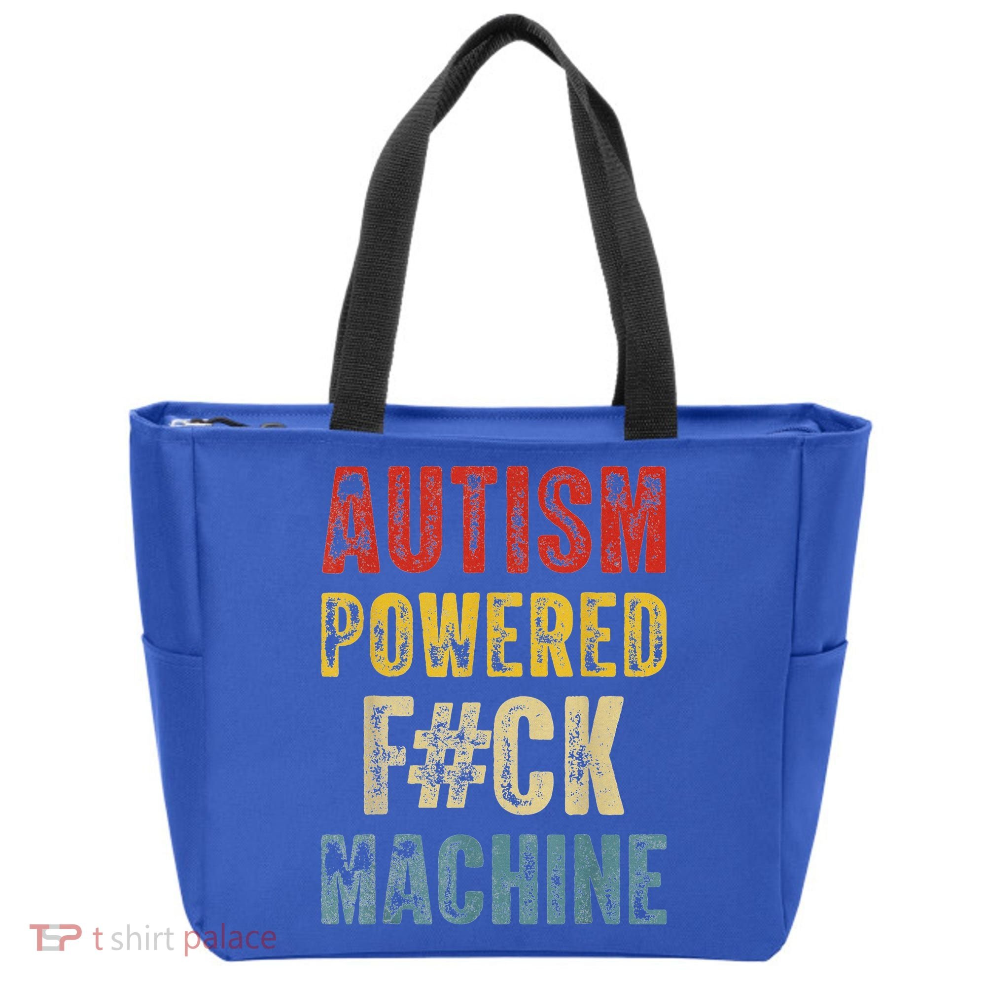 Autism Powered Fck Machine Retro Health Tote Bag