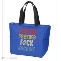 Autism Powered Fck Machine Retro Health Tote Bag thumb 3