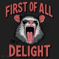 Angry Possum First Of All Im A Delight Possum Meme Women's Sweatshirt thumb 2