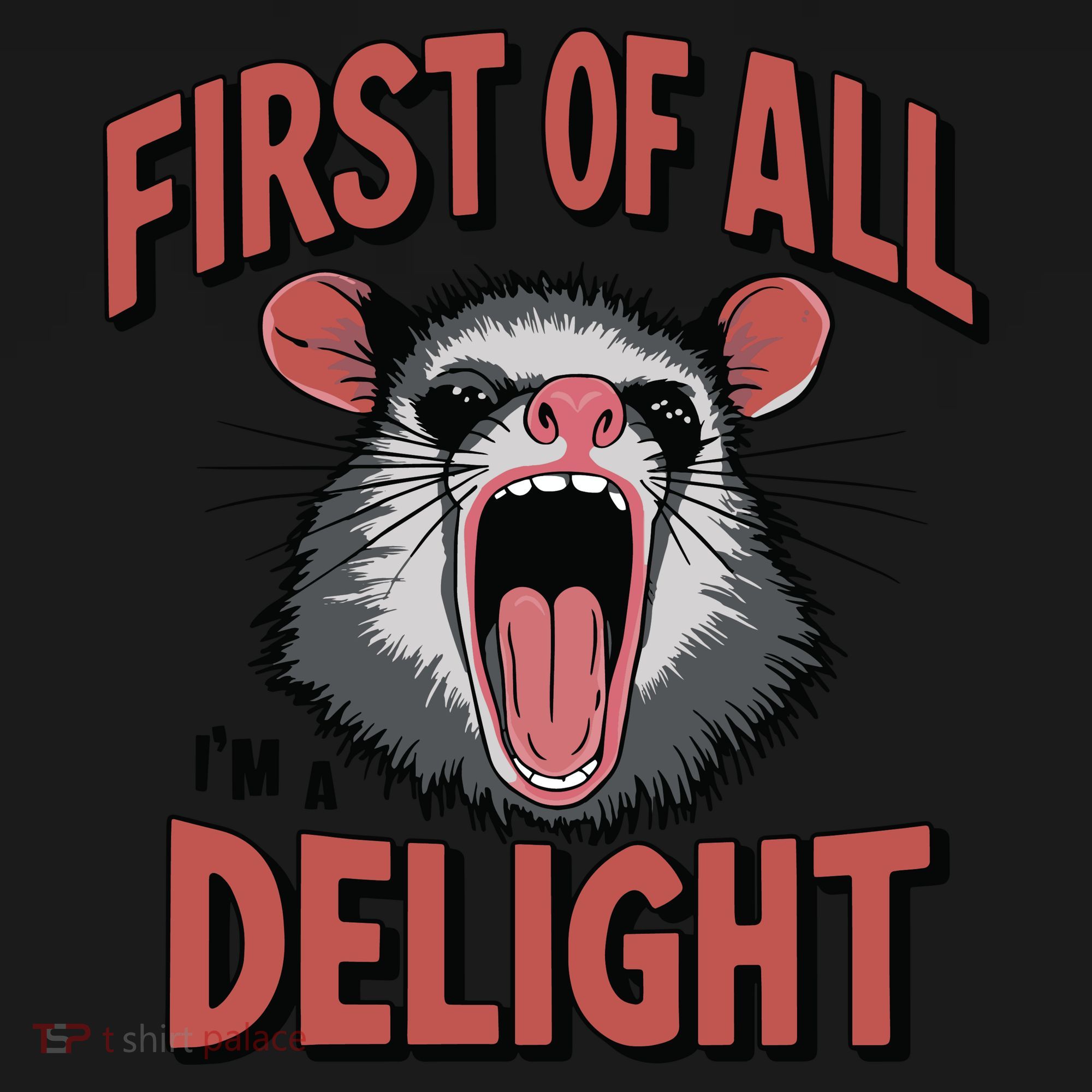 Angry Possum First Of All Im A Delight Possum Meme Toddler Hoodie