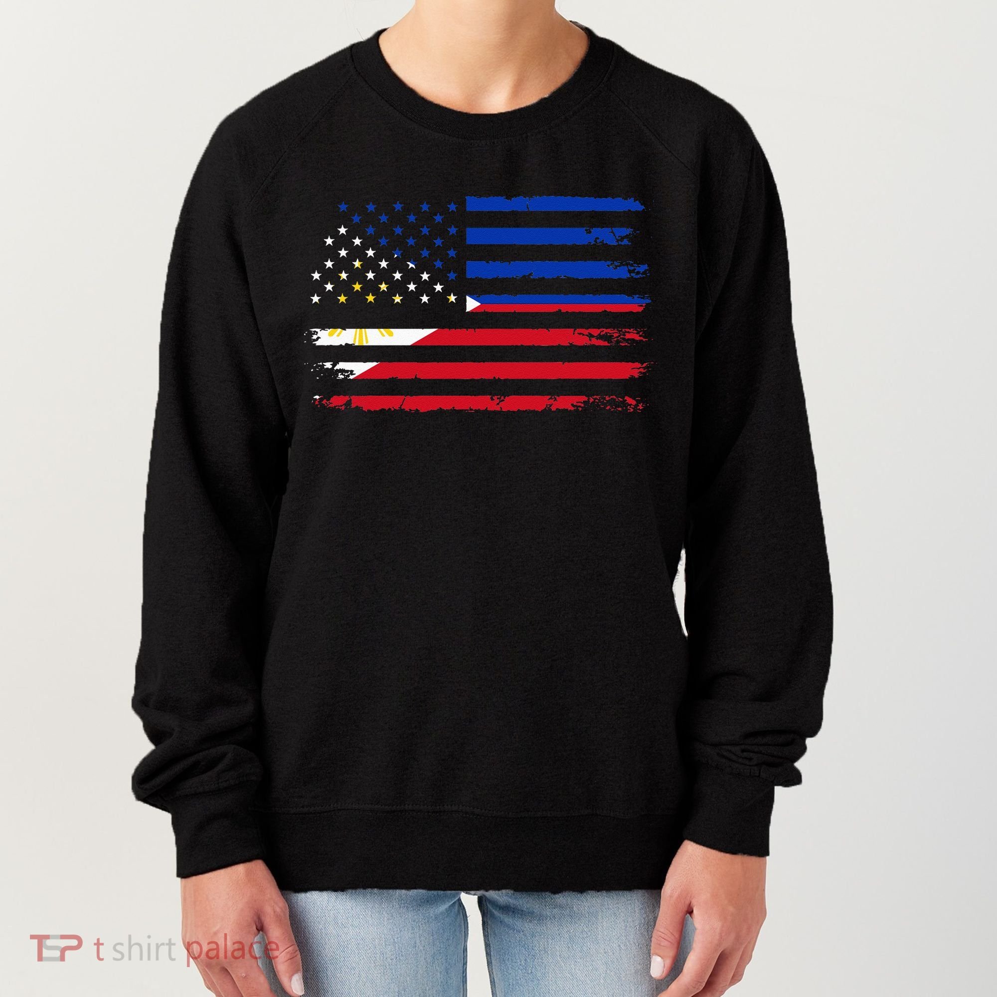 American Philippines Flag Women's Sweatshirt