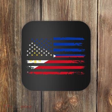 American Philippines Flag Coaster