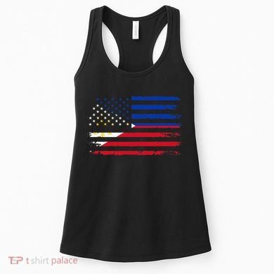 American Philippines Flag Women's Tank Top