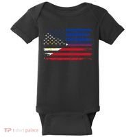 American Philippines Flag Baby Bodysuit thumb 0