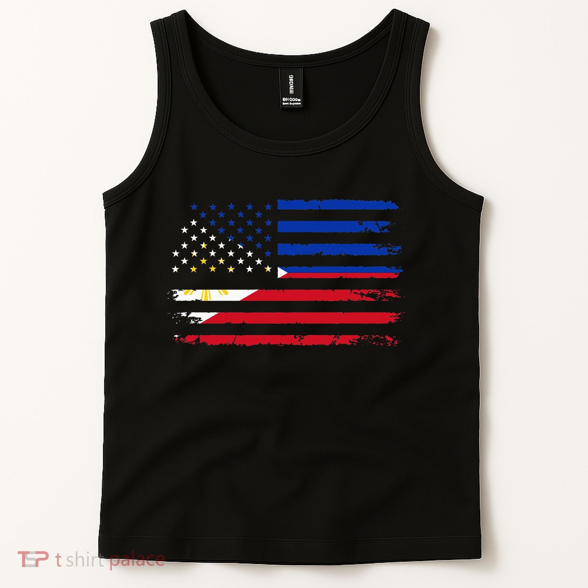 American Philippines Flag Tank Top