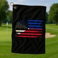 American Philippines Flag Golf Towel thumb 1