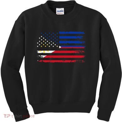 American Philippines Flag Kids Sweatshirt