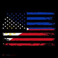 American Philippines Flag Kids Long Sleeve Shirt thumb 2