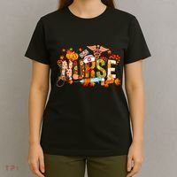 Autumn Pumpkin Fall Nurse Life Thanksgiving Nurseautumn Pumpkin Fall Nurse Life T-Shirt thumb 4