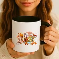 Autumn Pumpkin Fall Nurse Life Thanksgiving Nurseautumn Pumpkin Fall Nurse Life Coffee Mug thumb 3