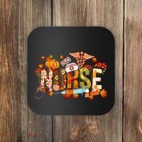 Autumn Pumpkin Fall Nurse Life Thanksgiving Nurseautumn Pumpkin Fall Nurse Life Coaster thumb 0