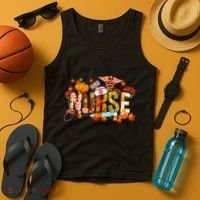 Autumn Pumpkin Fall Nurse Life Thanksgiving Nurseautumn Pumpkin Fall Nurse Life Tank Top thumb 4
