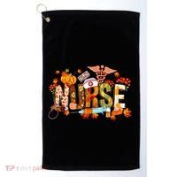 Autumn Pumpkin Fall Nurse Life Thanksgiving Nurseautumn Pumpkin Fall Nurse Life Golf Towel thumb 0