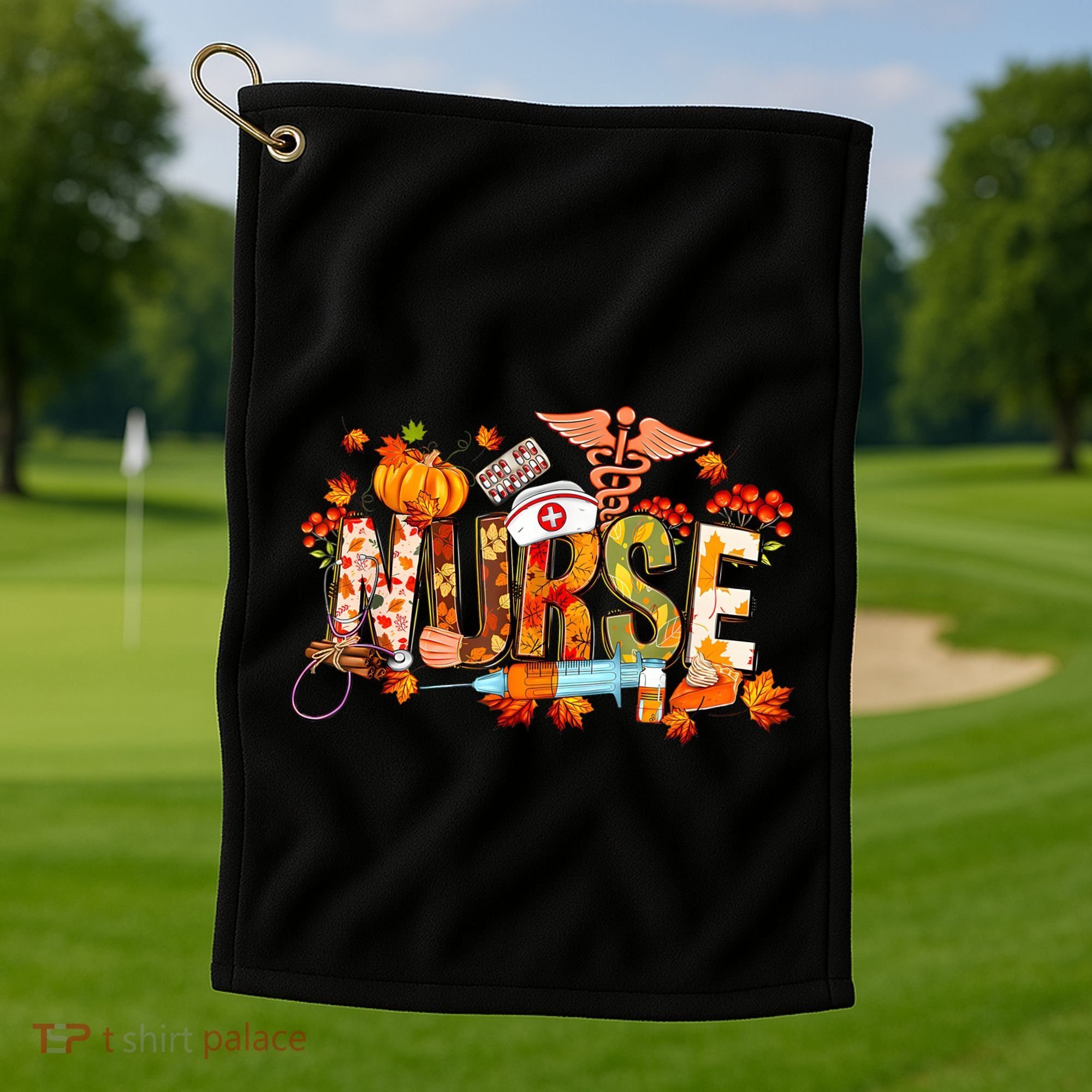 Autumn Pumpkin Fall Nurse Life Thanksgiving Nurseautumn Pumpkin Fall Nurse Life Golf Towel