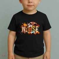 Autumn Pumpkin Fall Nurse Life Thanksgiving Nurseautumn Pumpkin Fall Nurse Life Toddler T-Shirt thumb 2