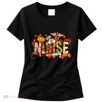 Autumn Pumpkin Fall Nurse Life Thanksgiving Nurseautumn Pumpkin Fall Nurse Life Women's T-Shirt thumb 0