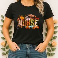Autumn Pumpkin Fall Nurse Life Thanksgiving Nurseautumn Pumpkin Fall Nurse Life Women's T-Shirt thumb 2