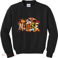 Autumn Pumpkin Fall Nurse Life Thanksgiving Nurseautumn Pumpkin Fall Nurse Life Kids Sweatshirt thumb 0