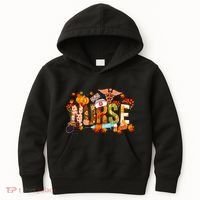 Autumn Pumpkin Fall Nurse Life Thanksgiving Nurseautumn Pumpkin Fall Nurse Life Kids Hoodie thumb 0