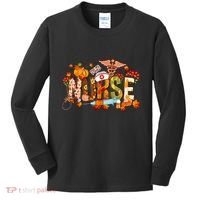 Autumn Pumpkin Fall Nurse Life Thanksgiving Nurseautumn Pumpkin Fall Nurse Life Kids Long Sleeve Shirt thumb 0