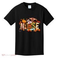 Autumn Pumpkin Fall Nurse Life Thanksgiving Nurseautumn Pumpkin Fall Nurse Life Kids T-Shirt thumb 0