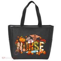 Autumn Pumpkin Fall Nurse Life Thanksgiving Nurseautumn Pumpkin Fall Nurse Life Tote Bag thumb 0