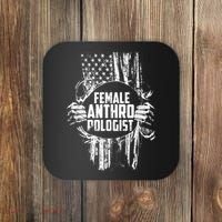 Anthropologist Power Flag Anthropology Student Coaster thumb 0