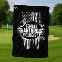 Anthropologist Power Flag Anthropology Student Golf Towel thumb 1