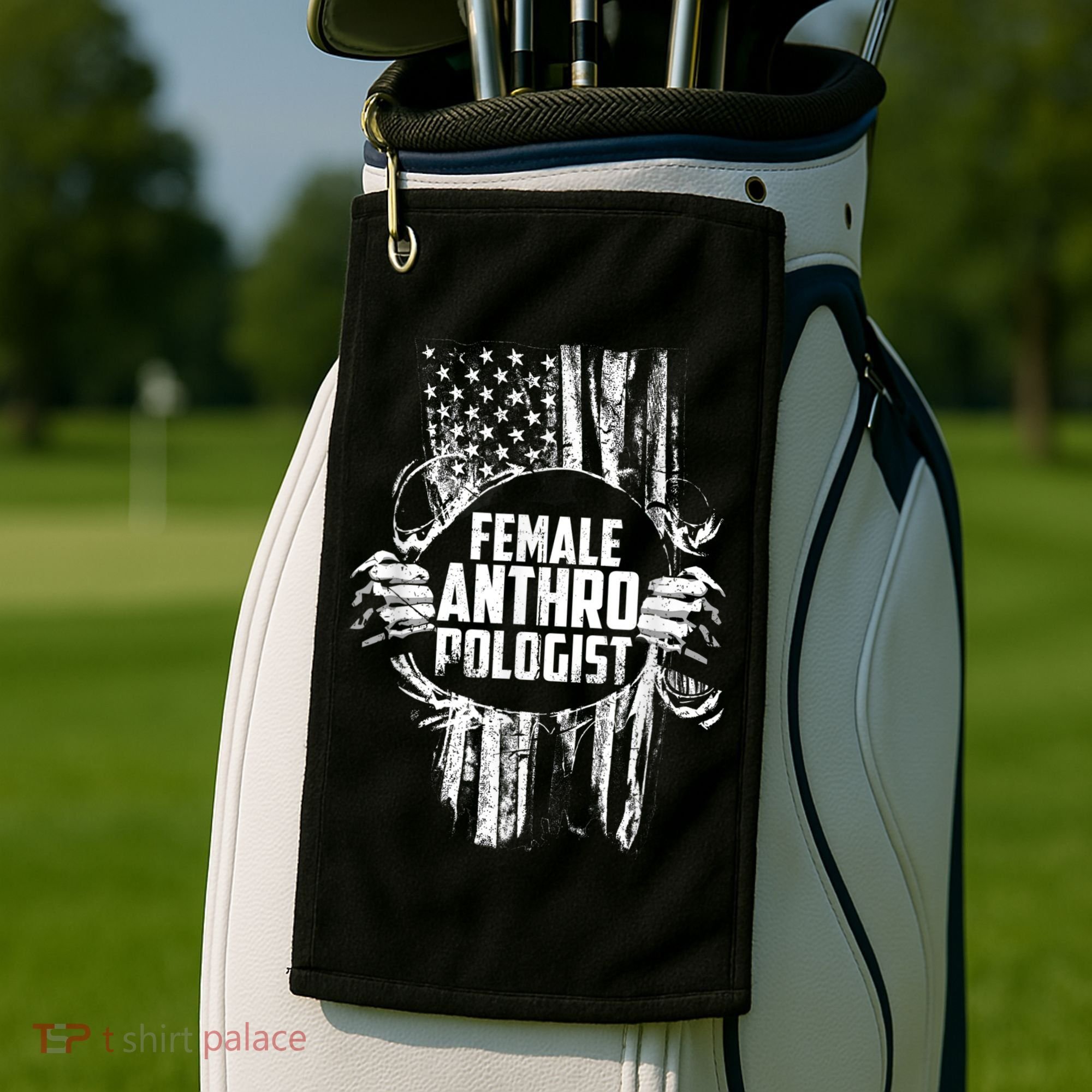 Anthropologist Power Flag Anthropology Student Golf Towel