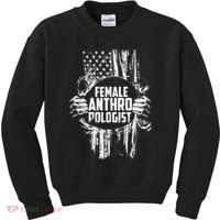 Anthropologist Power Flag Anthropology Student Kids Sweatshirt thumb 0