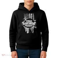 Anthropologist Power Flag Anthropology Student Kids Hoodie thumb 4