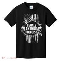 Anthropologist Power Flag Anthropology Student Kids T-Shirt thumb 0