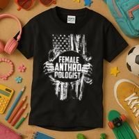 Anthropologist Power Flag Anthropology Student Kids T-Shirt thumb 3