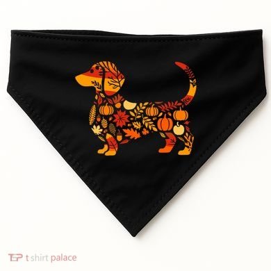 Autumn Pumpkin Fall Dachshund Thanksgiving USA-Made Doggie Bandana