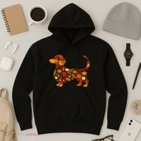 Autumn Pumpkin Fall Dachshund Thanksgiving Hoodie thumb 3