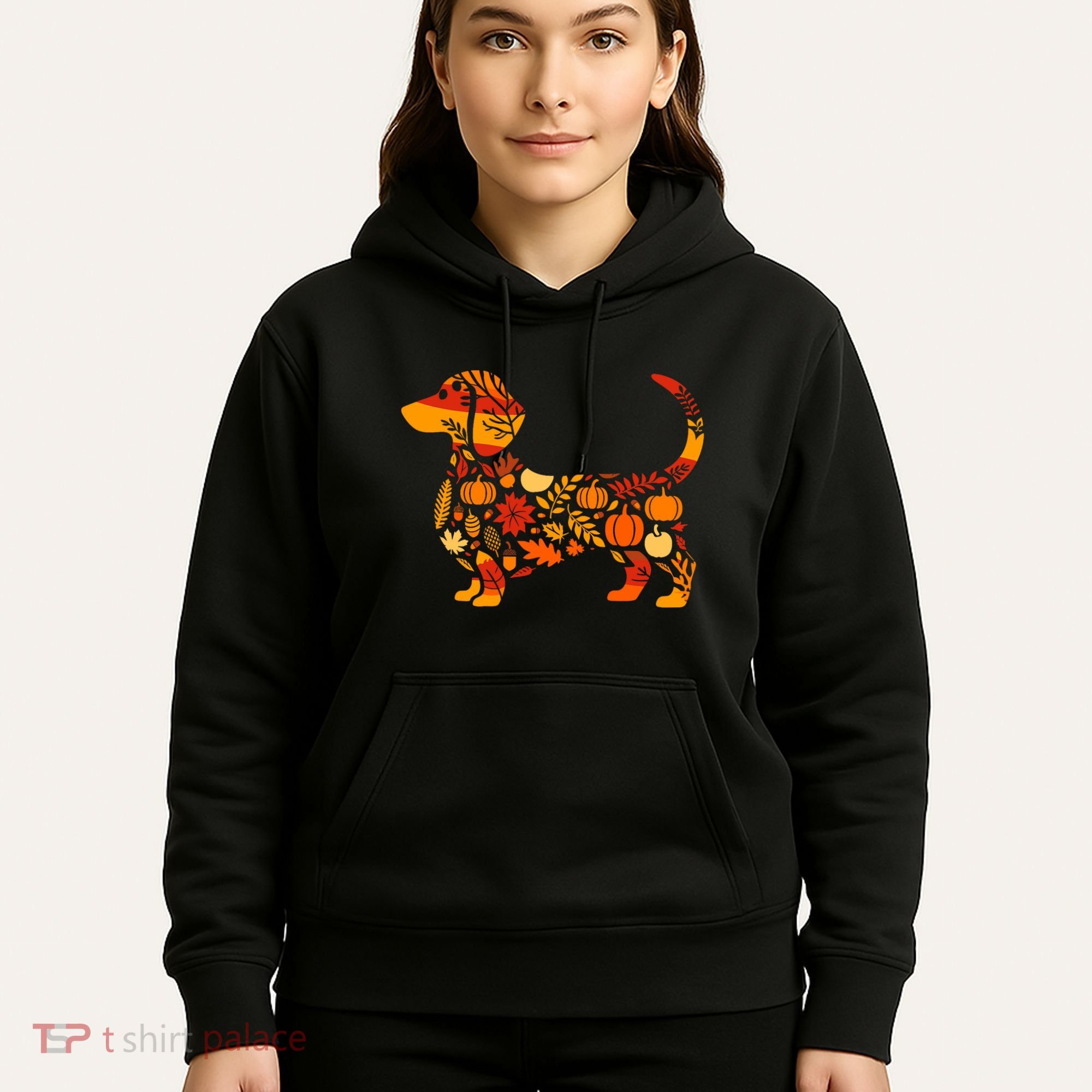 Autumn Pumpkin Fall Dachshund Thanksgiving Hoodie