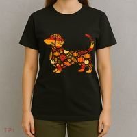 Autumn Pumpkin Fall Dachshund Thanksgiving T-Shirt thumb 4