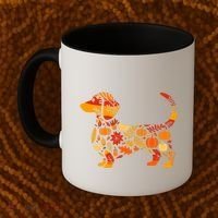 Autumn Pumpkin Fall Dachshund Thanksgiving Coffee Mug thumb 2