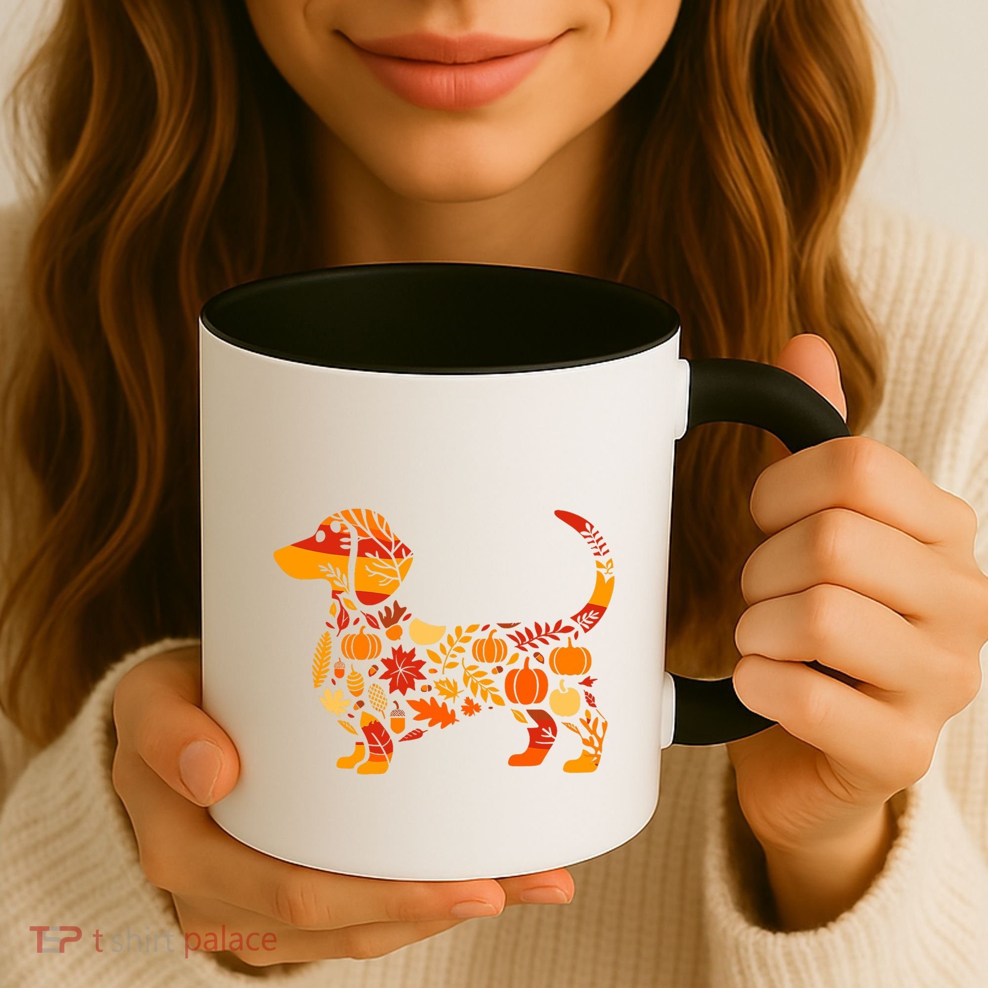 Autumn Pumpkin Fall Dachshund Thanksgiving Coffee Mug
