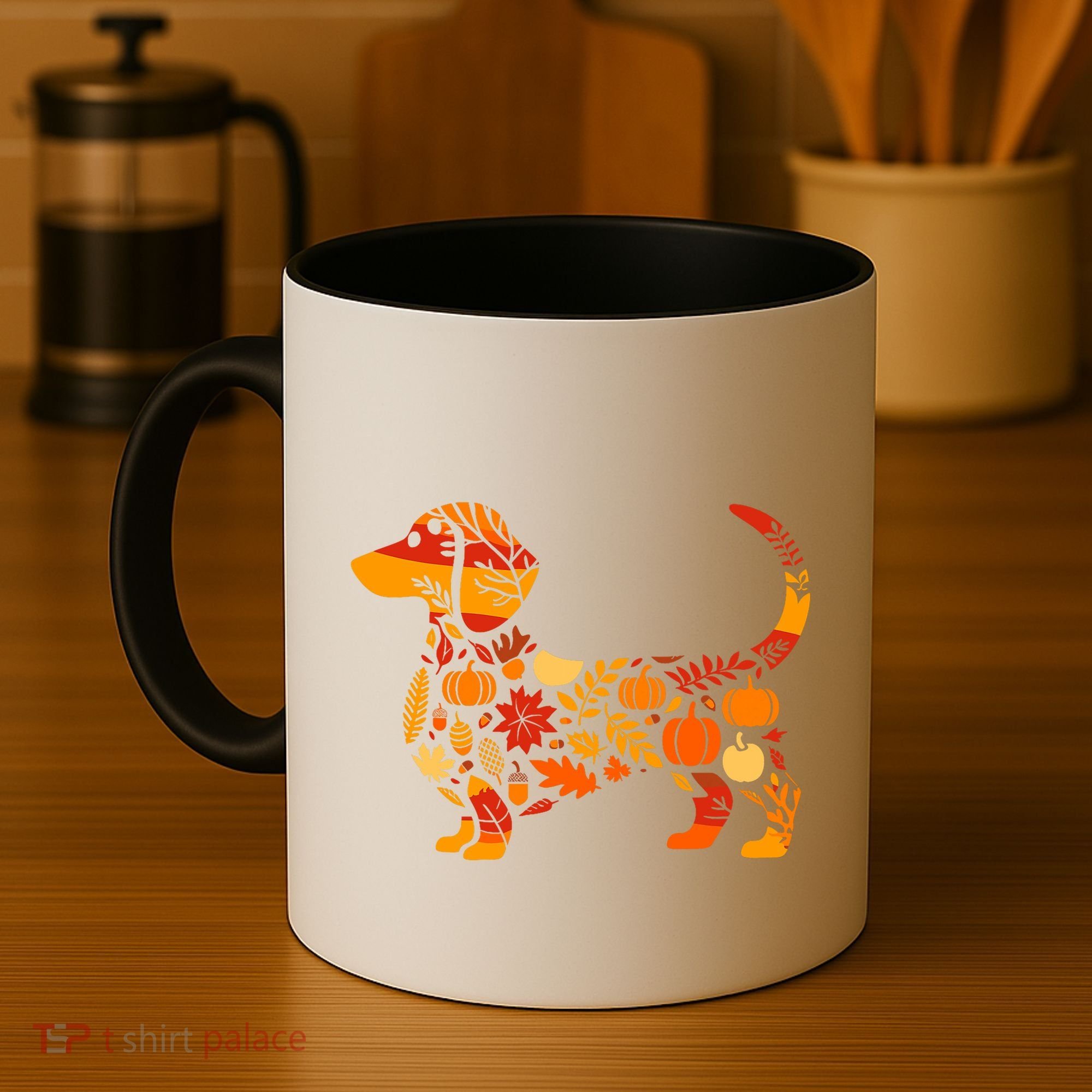Autumn Pumpkin Fall Dachshund Thanksgiving Coffee Mug